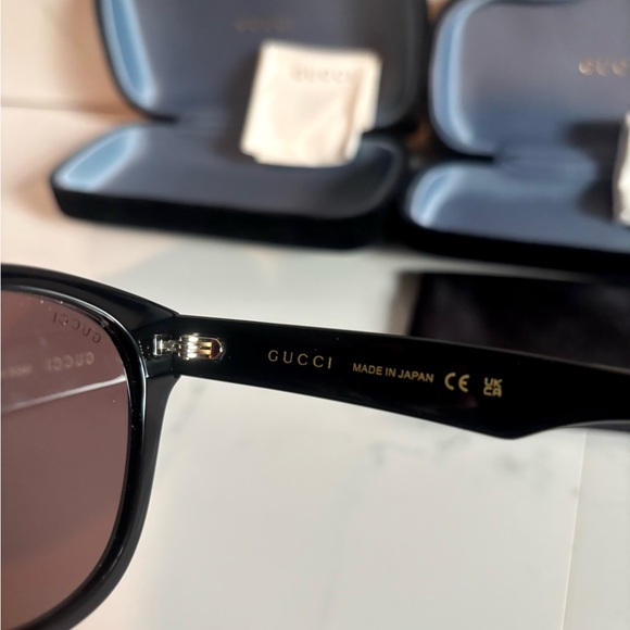 Gucci 💅🏻✨ Black Designer GG Round Designer Sunglasses GG1002SK 002 56-20-145 - Picture 7 of 10